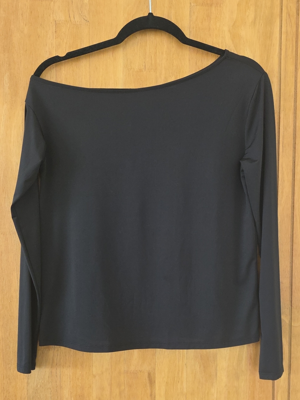 Express Black Off-Shoulder Long Sleeve Top